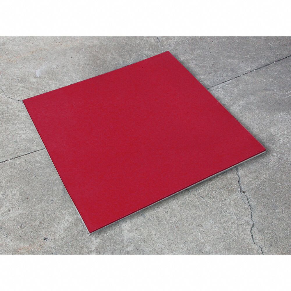 SPILL PROTECTOR DRAIN COVER SEAL, 48X48 IN, 48X48 IN MAX DRAIN SIZE, URETHANE, RED