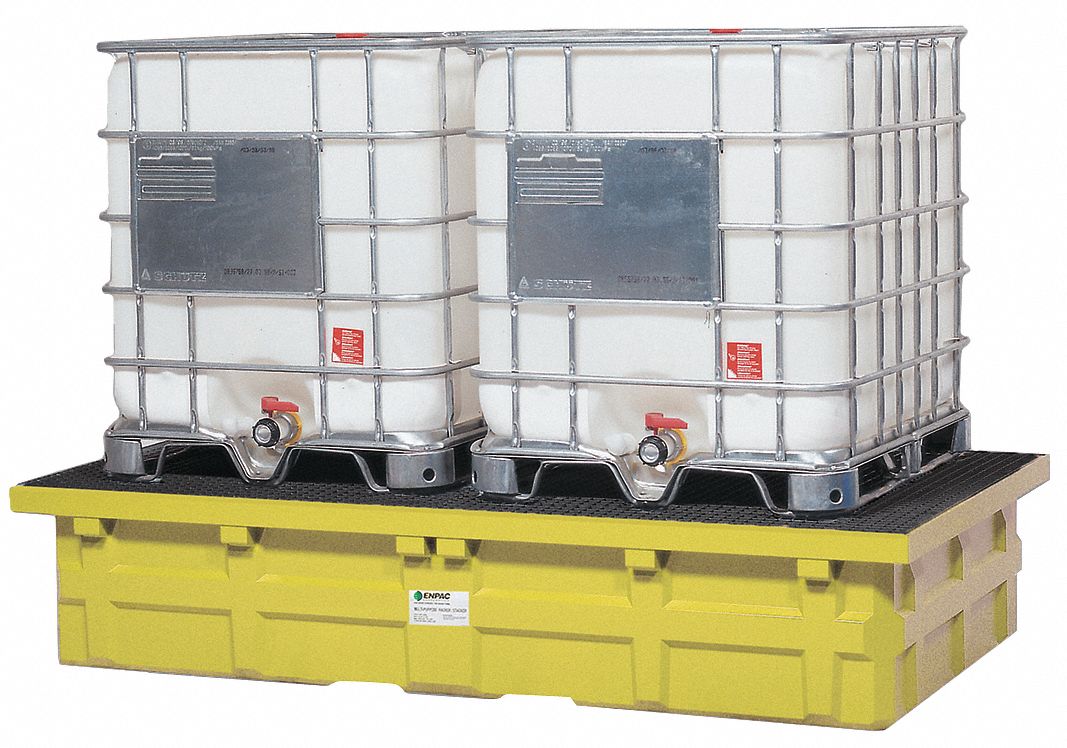 ENPAC IBC Containment Unit, Uncovered, 385 gal Spill Capacity, 8,000 lb 31DM205482YE Grainger