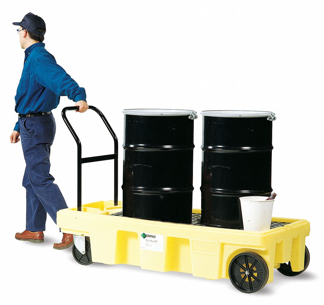 31DM54 - Drum Spill Platform Cart Yellow 500 lb.