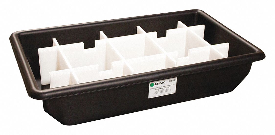 Drum Spill Containment Pallet, 75gal, Blk