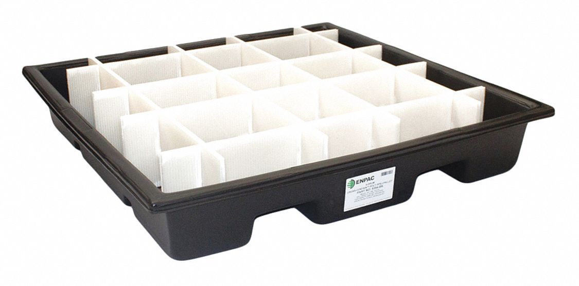 Drum Spill Containment Pallet, 85gal, Blk