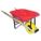 WHEELBARROW, 6 CU FT, 41 X 25.6 X 11.5 IN, WHEEL 6 X 15.25 IN, HANDLE 64 IN, POLY/STEEL