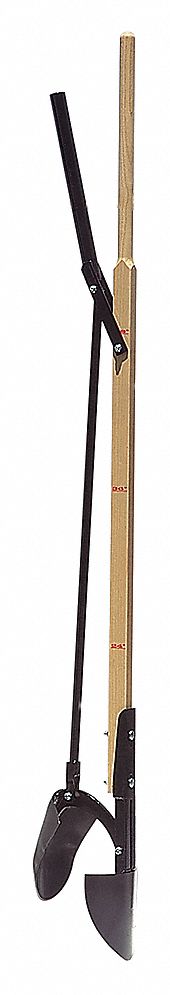 POST HOLE DIGGER, MANUAL, HANDLE 58 IN, 70 IN, 8 1/2 IN HEAD, HARDWOOD