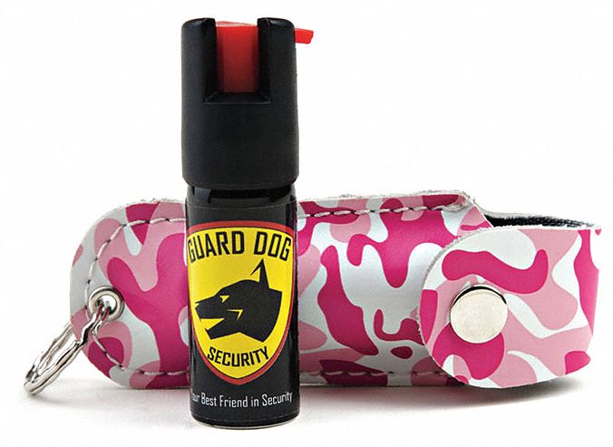 Pepper Spray, Key Ring, Camo Pink Holster