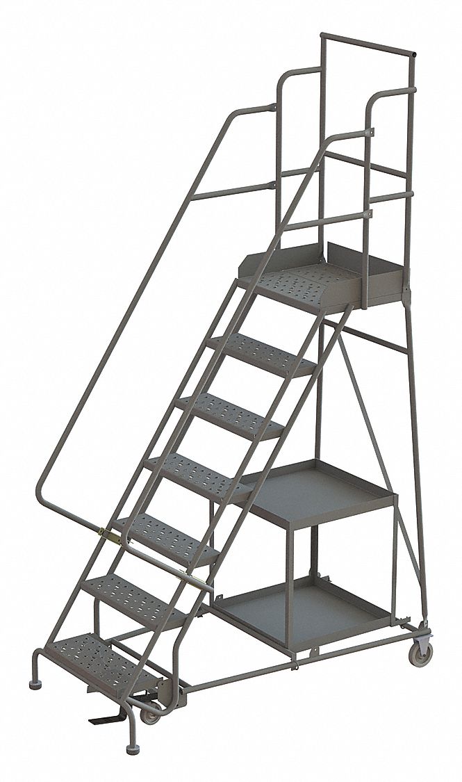 70 in Platform Ht, 20 in Platform Dp, Stock Picking Rolling Ladder ...