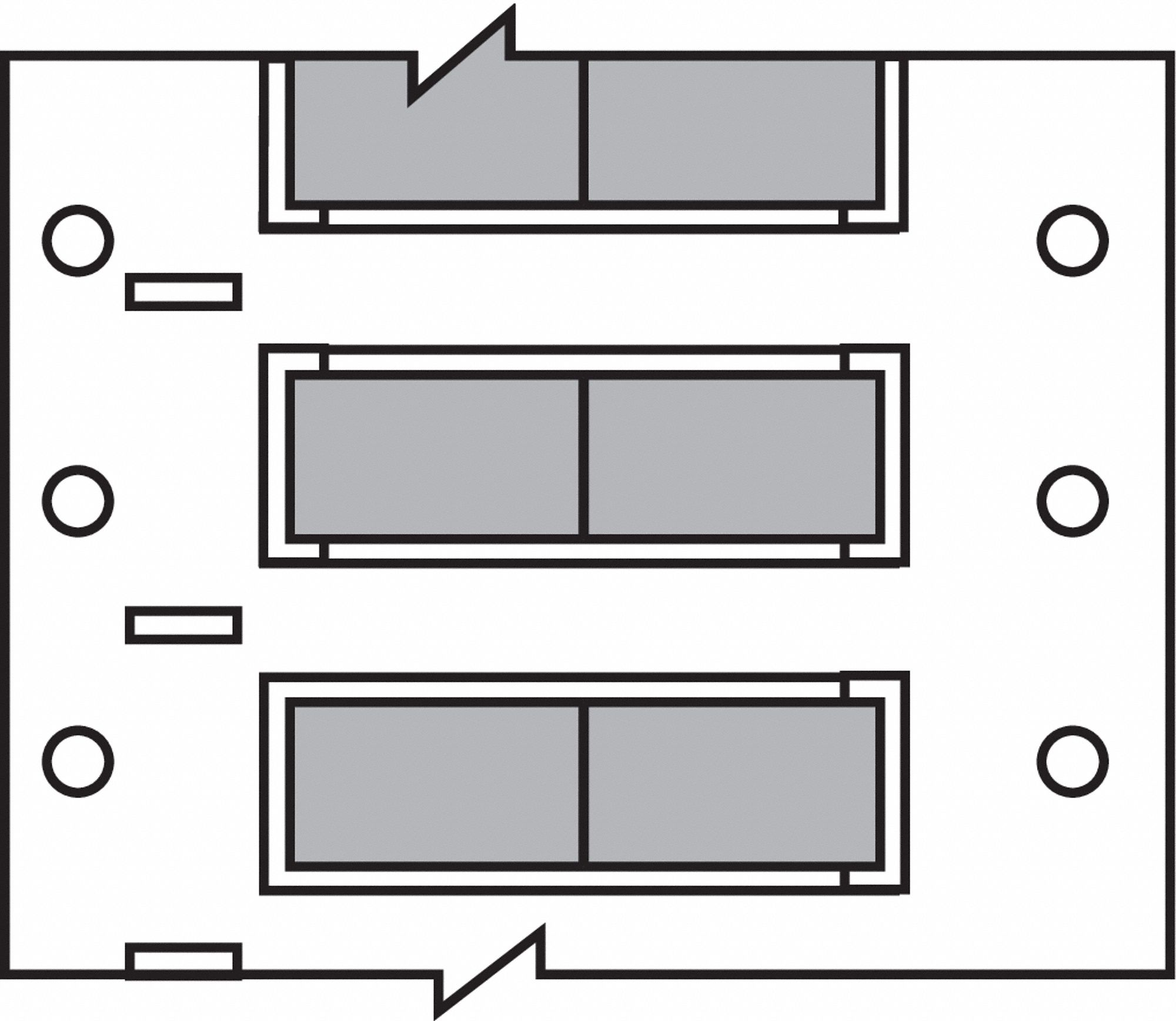 Sleeve Label: 3/8 in x 1 in, Polyolefin, Gray (Matte), For 4 AWG to 12 AWG Wire Gauge