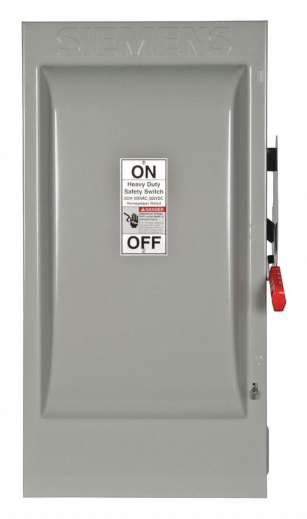 Safety Switch: Fusible, 200 A, Three Phase, 600V AC, 316 Stainless Steel, Indoor/Outdoor