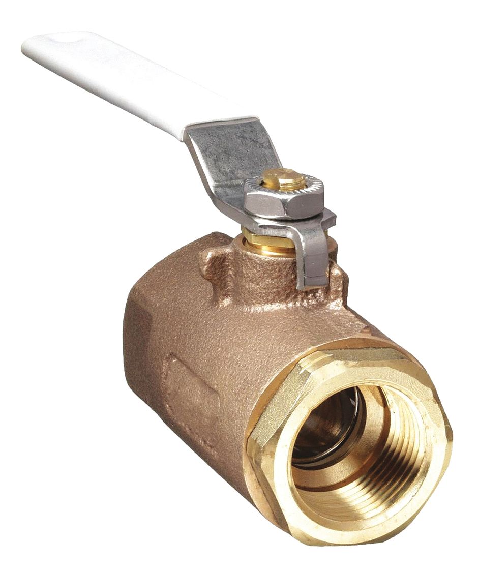 MANUAL TWO-WAY BALL VALVE: 1 IN SIZE, BRONZE, STRAIGHT, FNPT X FNPT, STD PORT BALL PORT