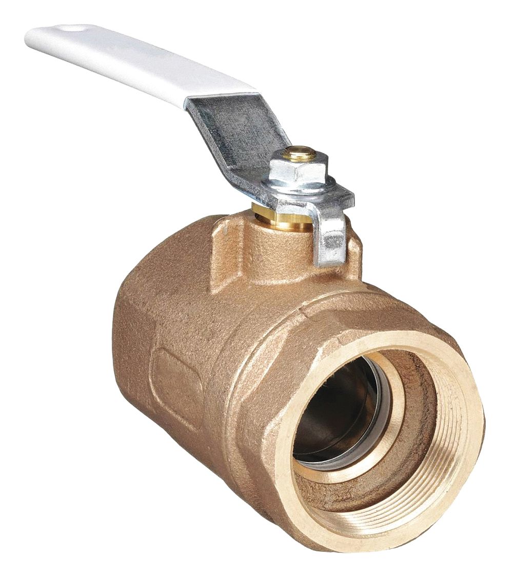 MANUAL TWO-WAY BALL VALVE: 2 IN SIZE, BRONZE, STRAIGHT, FNPT X FNPT, STD PORT BALL PORT