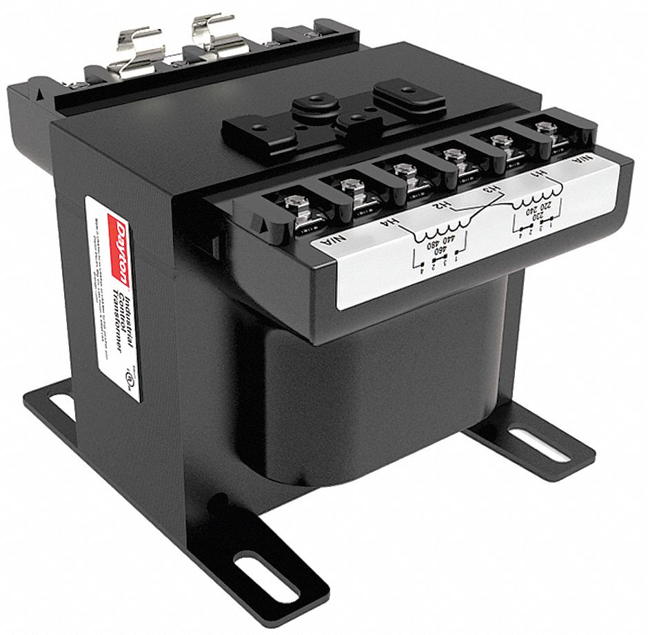 CONTROL TRANSFORMER, 208/277V, 120V, SECONDARY FUSE CLIPS, 500VA, SINGLE PHASE