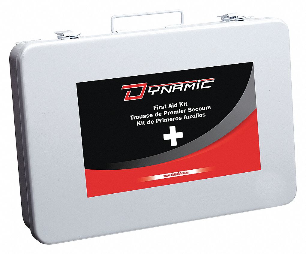 BOAT & LIFERAFT FIRST AID KIT-C, SPECIALTY, 22-PIECE/49 PEOPLE, WHITE, METAL CASE