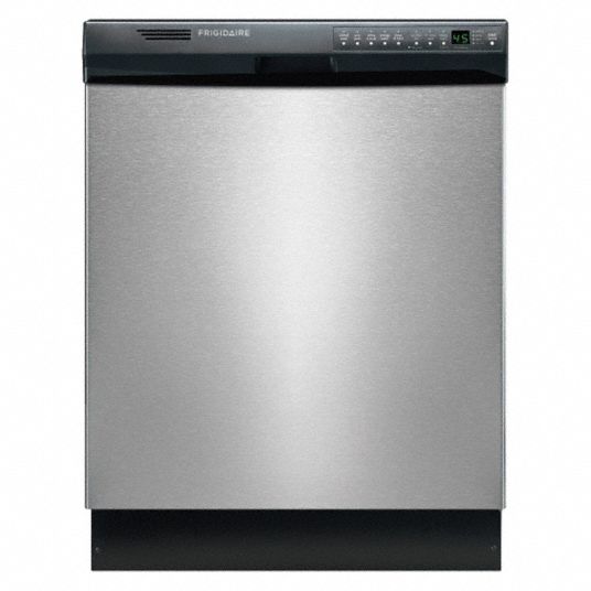 FRIGIDAIRE Undercounter Dishwasher, Stainless Steel, Width 24 in, Depth
