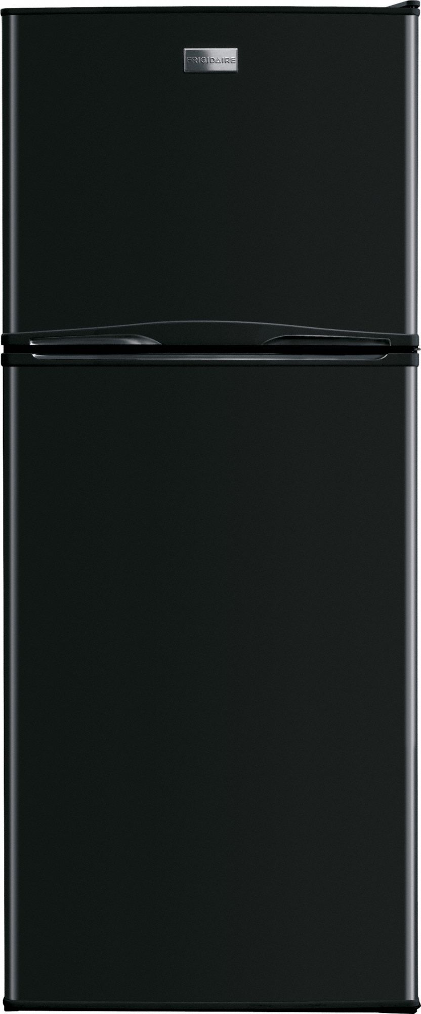 FRIGIDAIRE Top-Freezer Refrigerator: Black, 10.1 cu ft Total Capacity ...