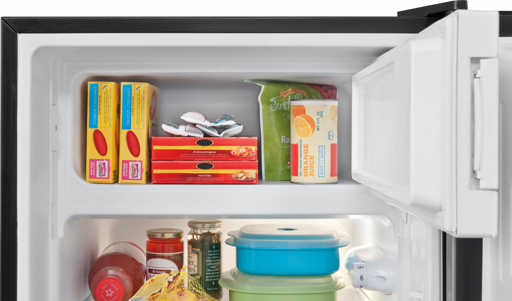 FRIGIDAIRE Refrigerator, Residential, Silver Mist, 21 1/2 in Overall