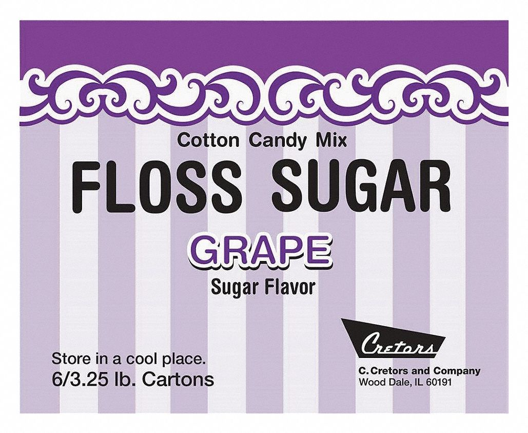 Cotton Candy Mix: Grape, Floss Sugar, 7409-GR, 6 PK