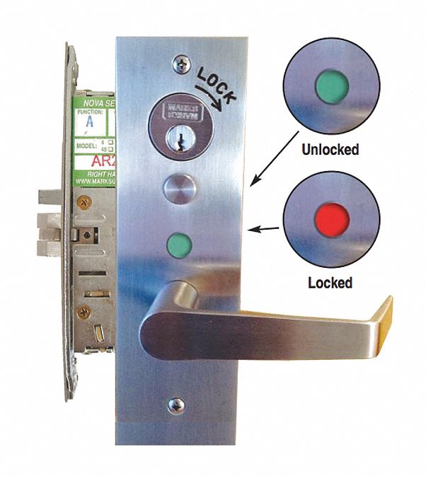 Lever Mechanical Heavy Duty Keyed Different Satin Stainless Steel 2 3 4 Backset