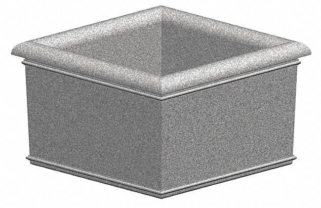 Security Planter,  Concrete,  36 in. H