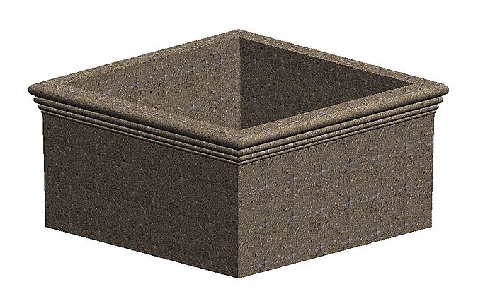 Security Planter,  Concrete,  36 in. H