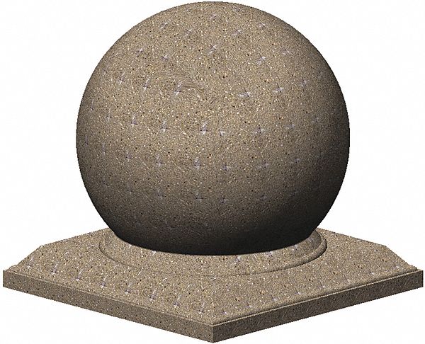 Security Bollard, Spherical, 51 In. H