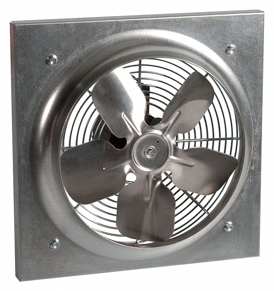 DAYTON EXHAUST FAN,8 IN,454 CFM Belt Drive Exhaust Fans w/Drive