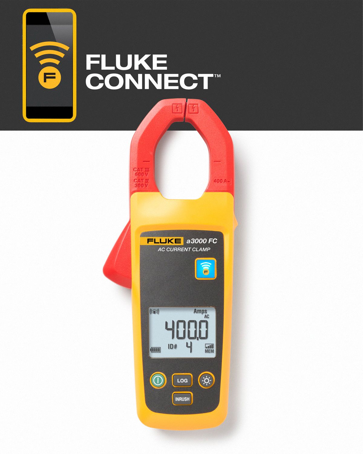 FLUKE Clamp On Digital Wireless Clamp Meter Module, 1.3 in (33 mm) Jaw