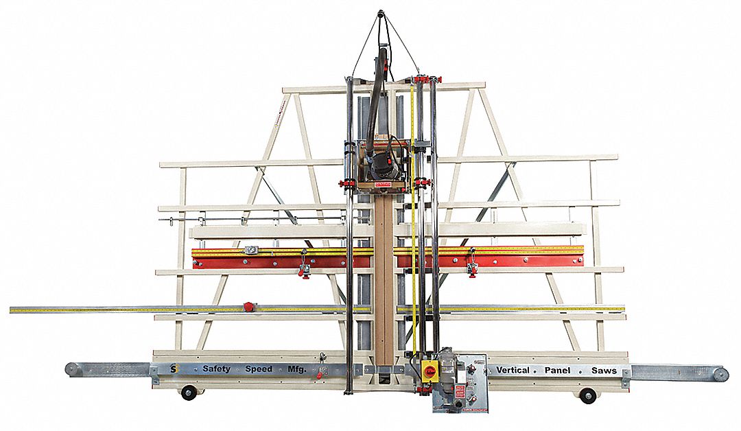 Panel Saw: Horizontal/Vertical, 62 in Cutting Ht, 87 in Overall Ht, 8 in Blade Dia.