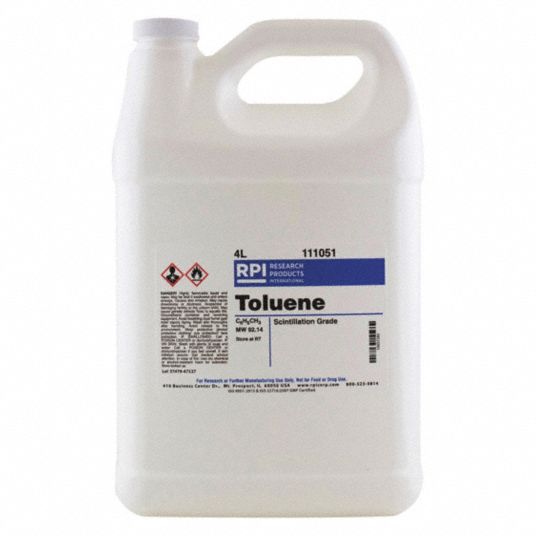 RPI Toluene (Scintillation Grade), 4 L Liquid 31FV21111051 Grainger