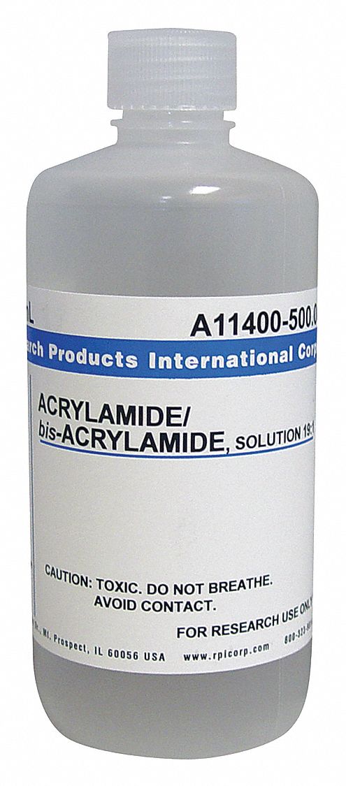 RPI Acrylamide/bis-Acryl 19:1 Solution, Powder, 500 mL, 1 EA - 31FV96 ...