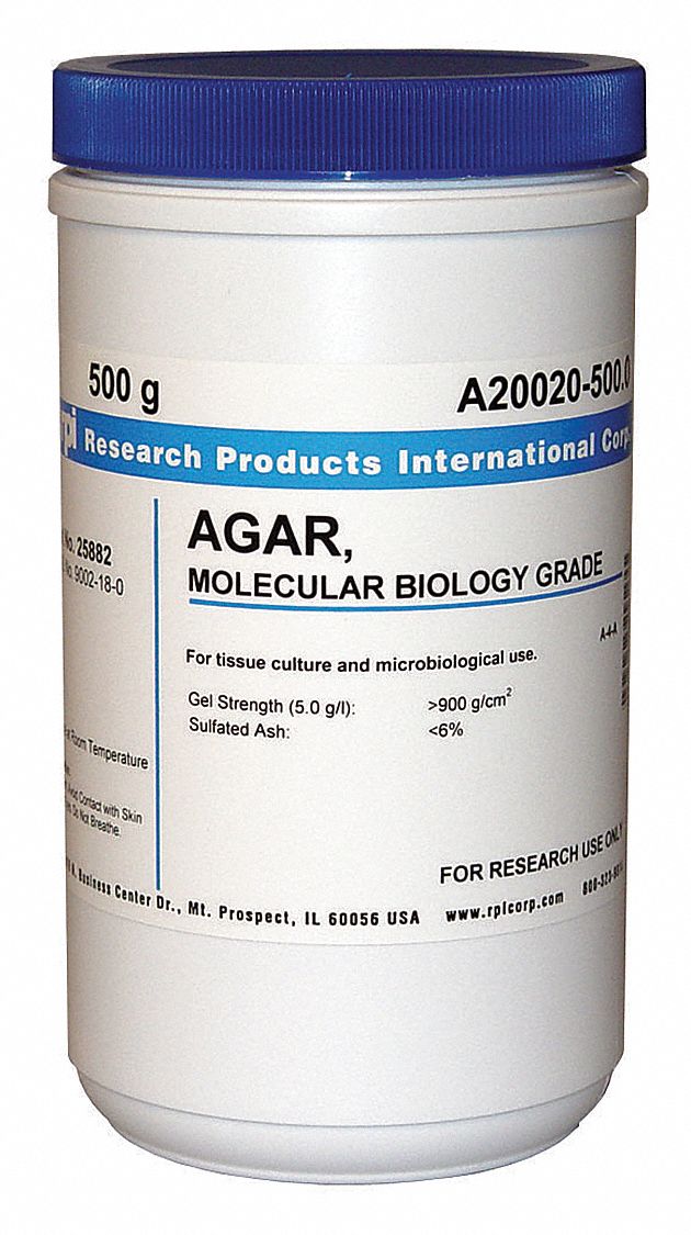 RPI Agar/High Gel Strength 500 g Container Size, Powder 31FW12