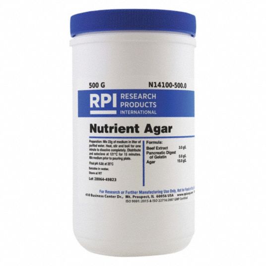 Rpi Nutrient Agar Powder 500 G 1 Ea 31ga75 N14100 500 0 Grainger