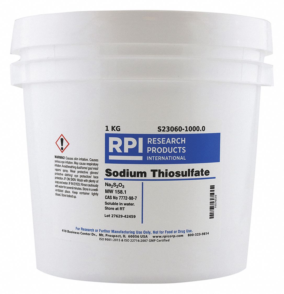 Rpi Sodium Thiosulfate Powder 1 Kg 1 Ea 31gd67 S23060 1000 0 Grainger