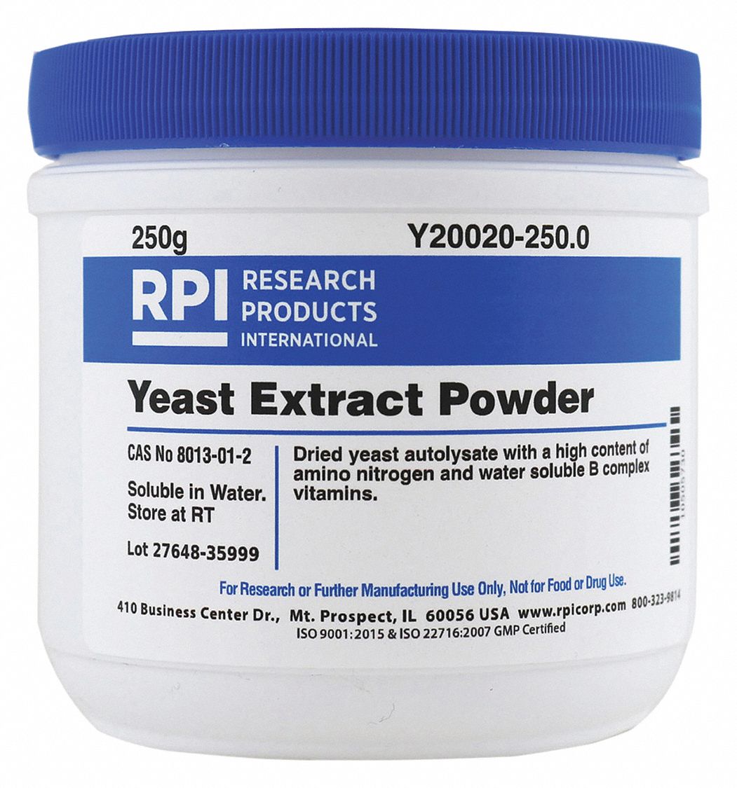 RPI Yeast Extract: 250 g Container Size, Powder - 31GE63|Y20020-250.0 ...