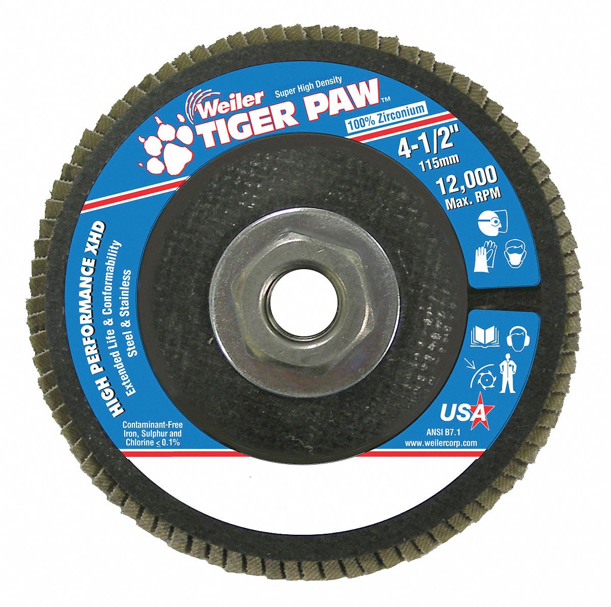 31GG40 - Abrasive Flap Disc Medium 4-1/2 in.