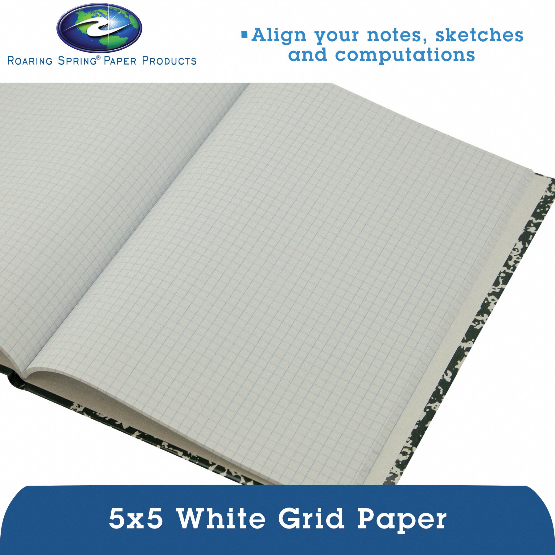 ROARING SPRING Notebook, 8 in x 10 in, 60 31HG8277108 Grainger