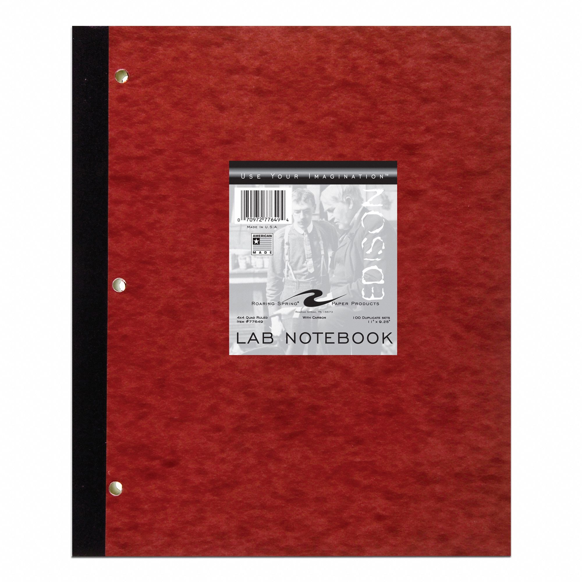 Notebook: Quadrille, Nonwirebound, 200 Sheets, Pages Numbered, 2 Carbon Sheets, Left