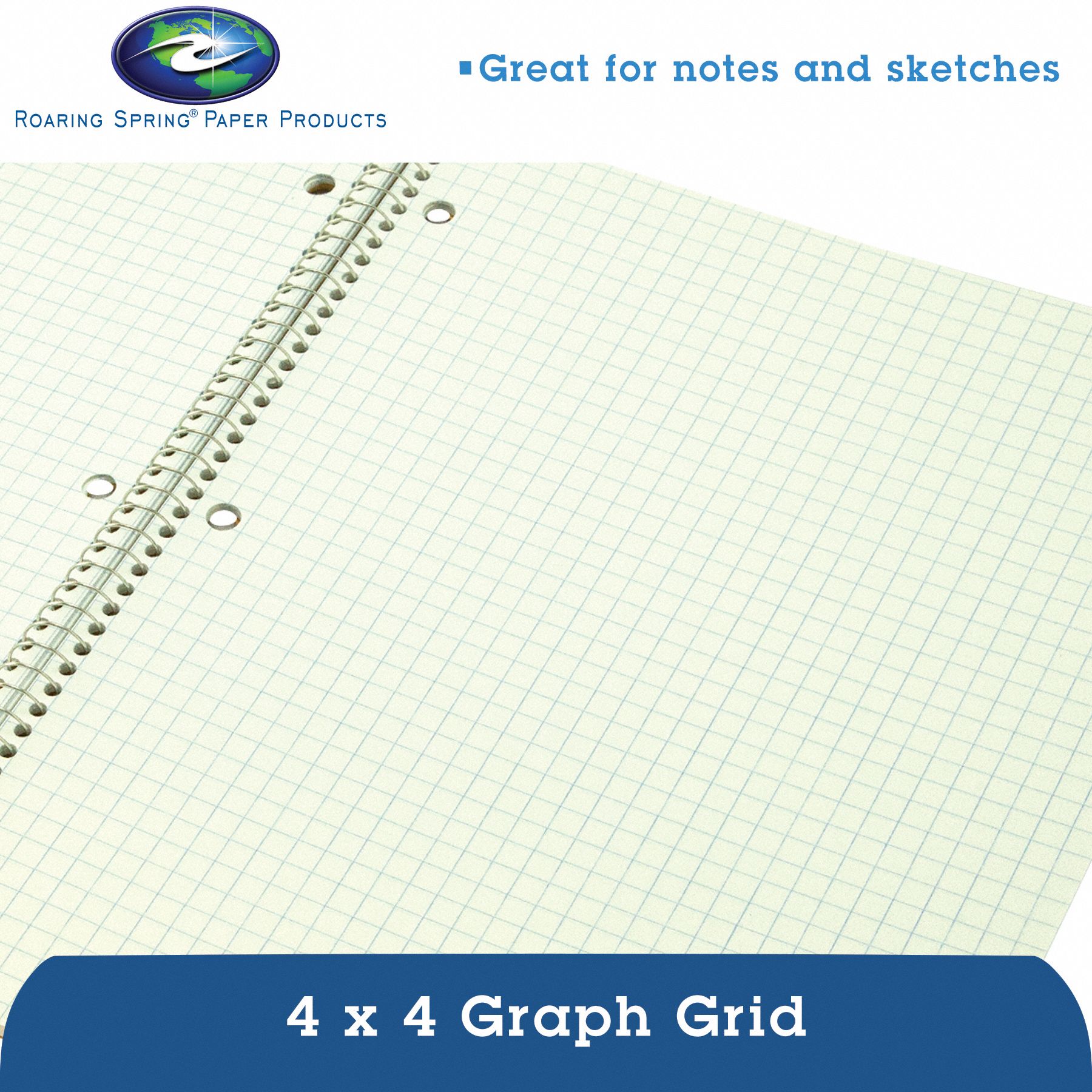 ROARING SPRING Notebook, 81/2 in x 11 in, 50 31HG9777688 Grainger