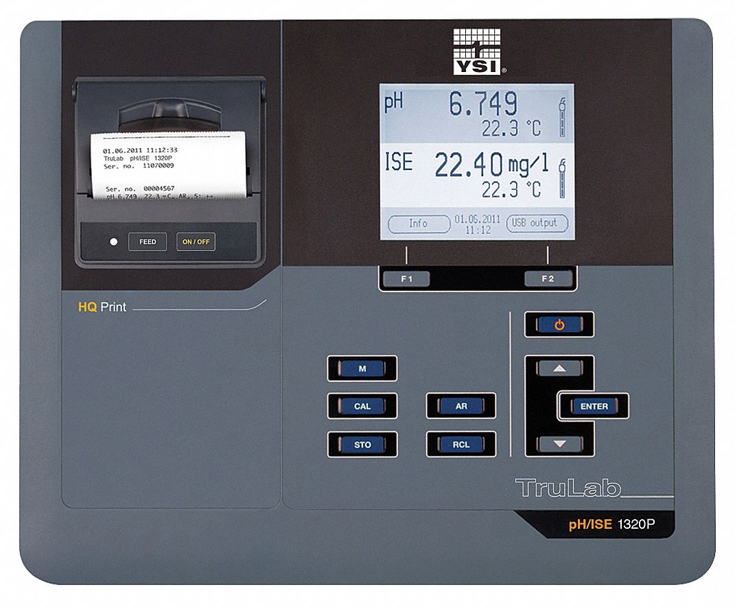 Benchtop Multiparameter Meter: Ion/ORP/pH/Temp, -2 pH to 20 pH, -2, 500 mV to 2, 500 mV