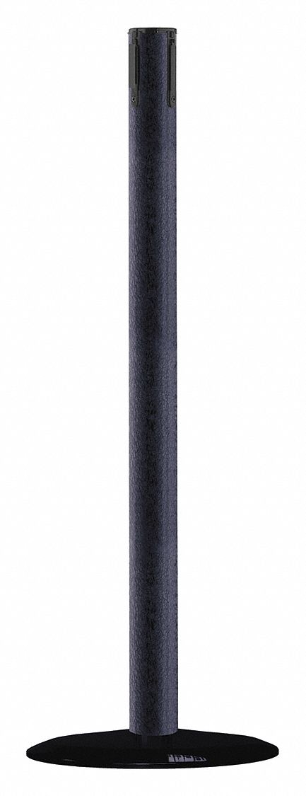 Receiver Post, 38 In H, Black Wrinkle