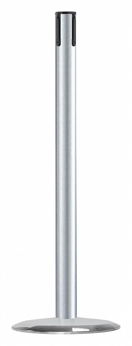 Receiver Post, 38 In H, Satin Chrome