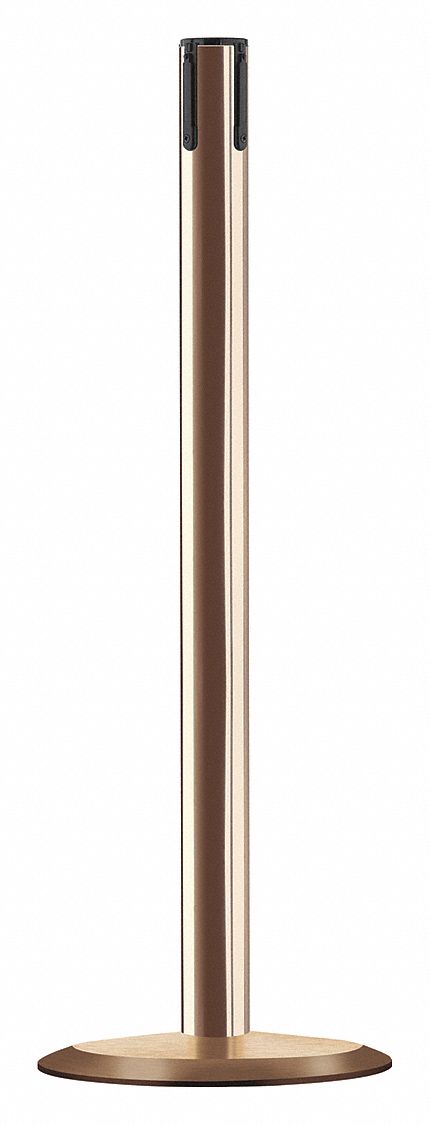 Receiver Post, 38 In H, Polished Brass