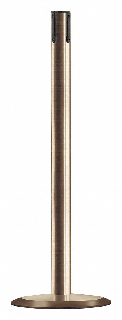 Receiver Post, 38 In H, Satin Brass