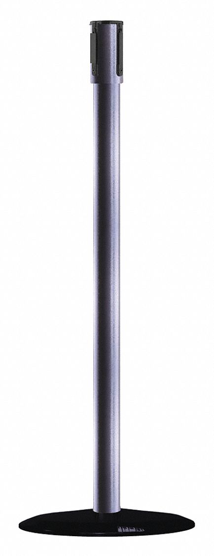 Receiver Post, 38 In H, Gray Hammertone