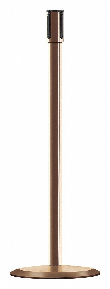 Receiver Post, 38 In H, Polished Brass