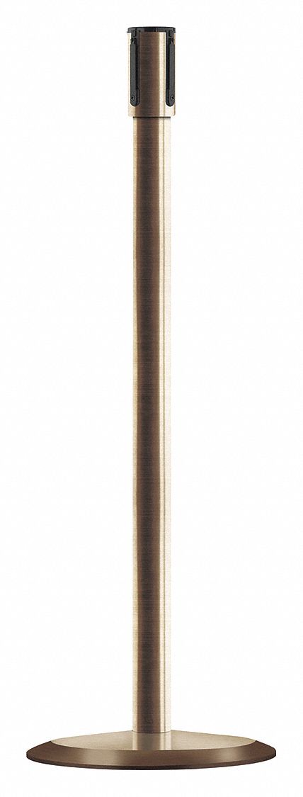Receiver Post, 38 In H, Satin Brass