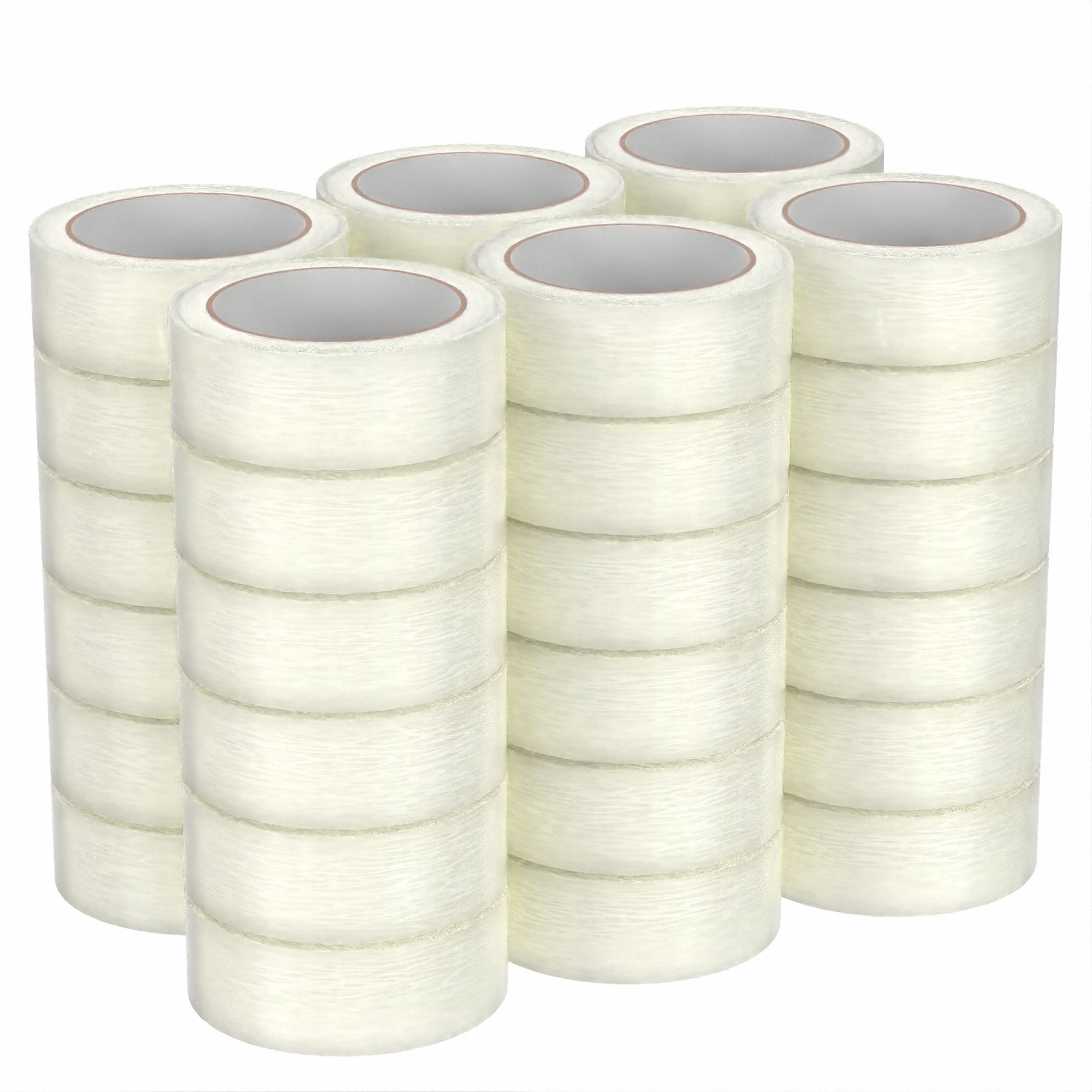 CARTON SEALING TAPE, 1.8 MIL THICK, 2 IN X 55 YD, 48 MM X 50 M, CLEAR, 36 PK