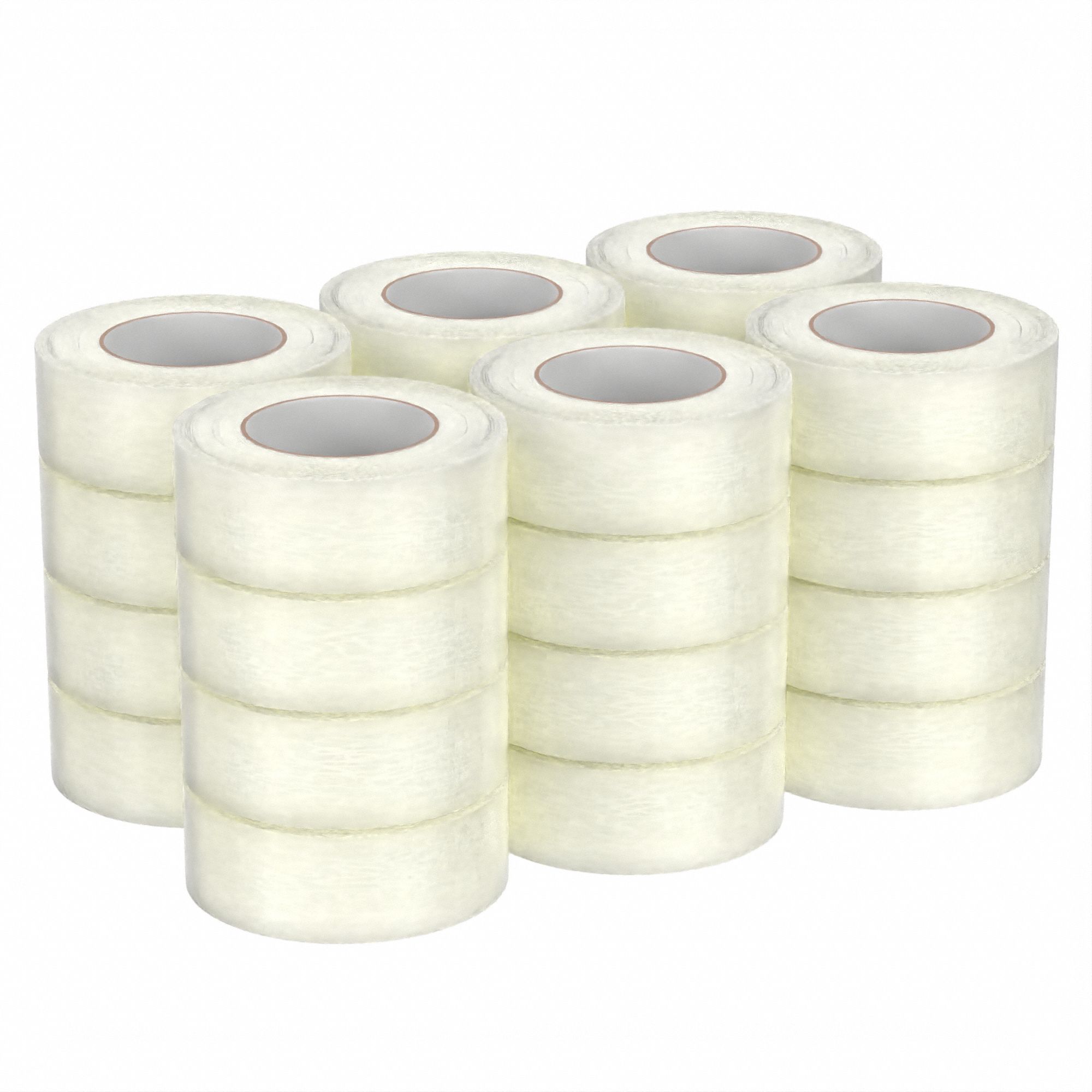 CARTON SEALING TAPE, 1.8 MIL THICK, 3 IN X 110 YD, 72 MM X 100 M, CLEAR, 24 PK