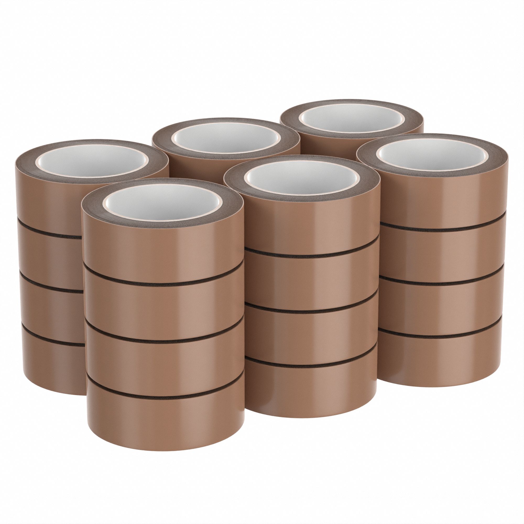 CARTON SEALING TAPE, 1.8 MIL THICK, 3 IN X 55 YD, 72 MM X 50 M, TAN, 24 PK