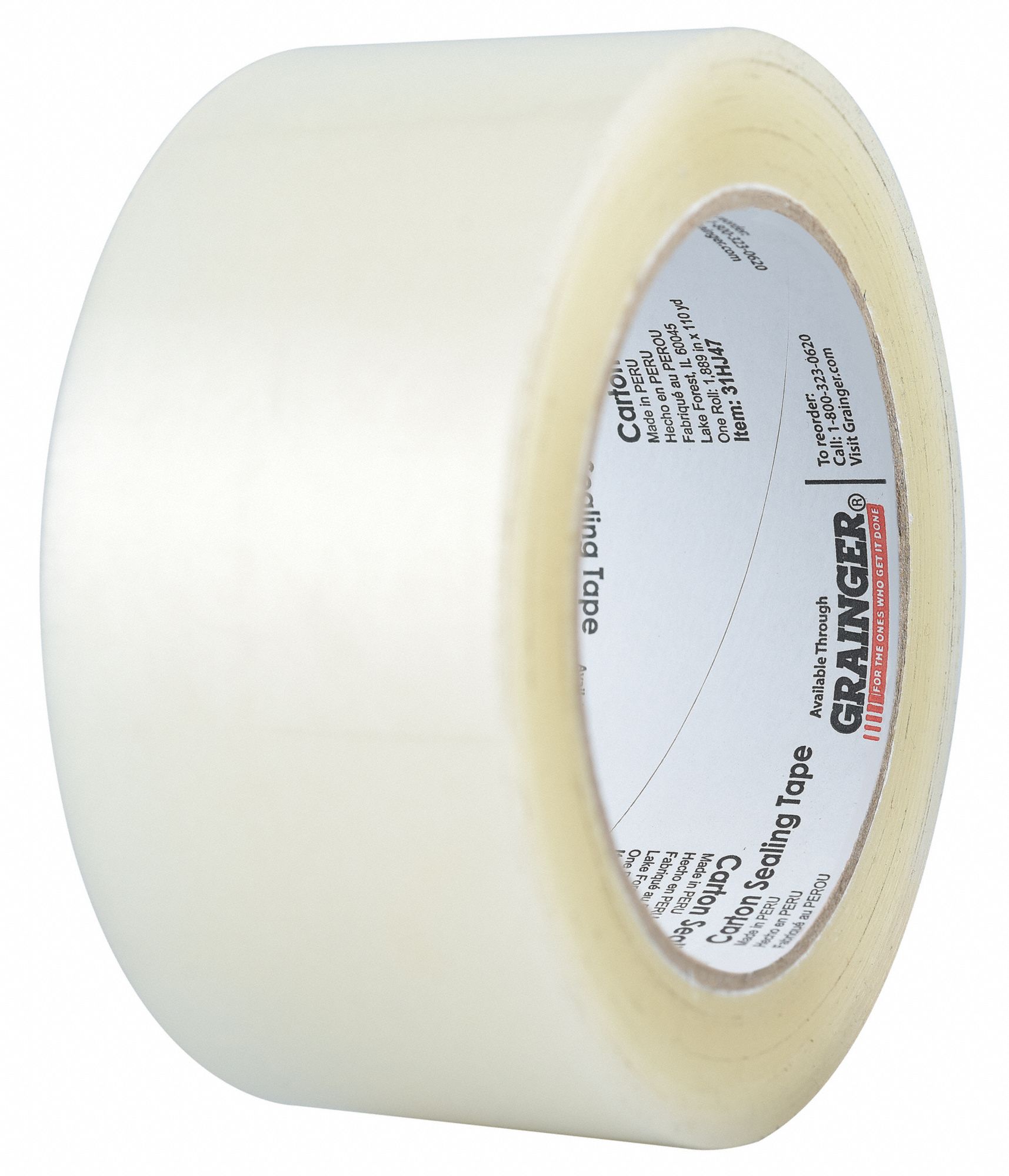 GRAINGER APPROVED Carton Sealing Tape 1.8 mil Tape Thick, 2 in x 110