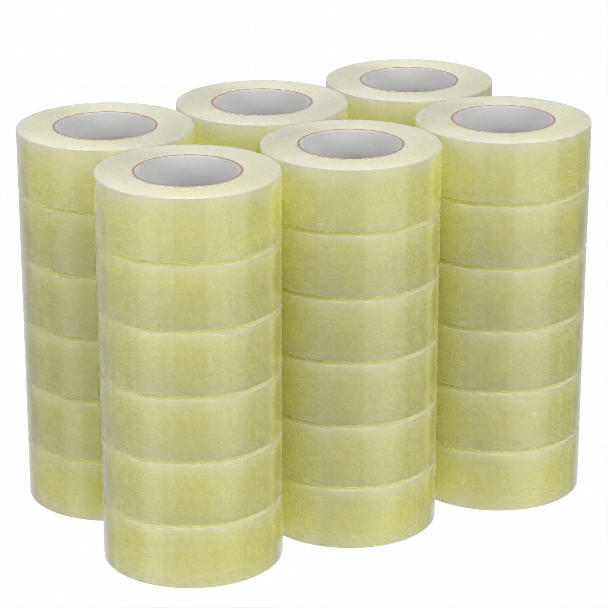 CARTON SEALING TAPE, 2 MIL THICK, 2 IN X 110 YD, 48 MM X 100 M, CLEAR, 36 PK