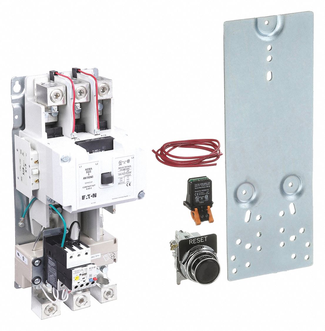 Magnetic Motor Starter: Non-Reversing, 3 Poles, NEMA Size 5, 300 A, 120V AC Coil